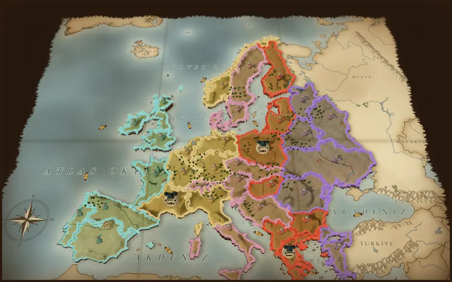 Avrupa haritası: 33 bölge